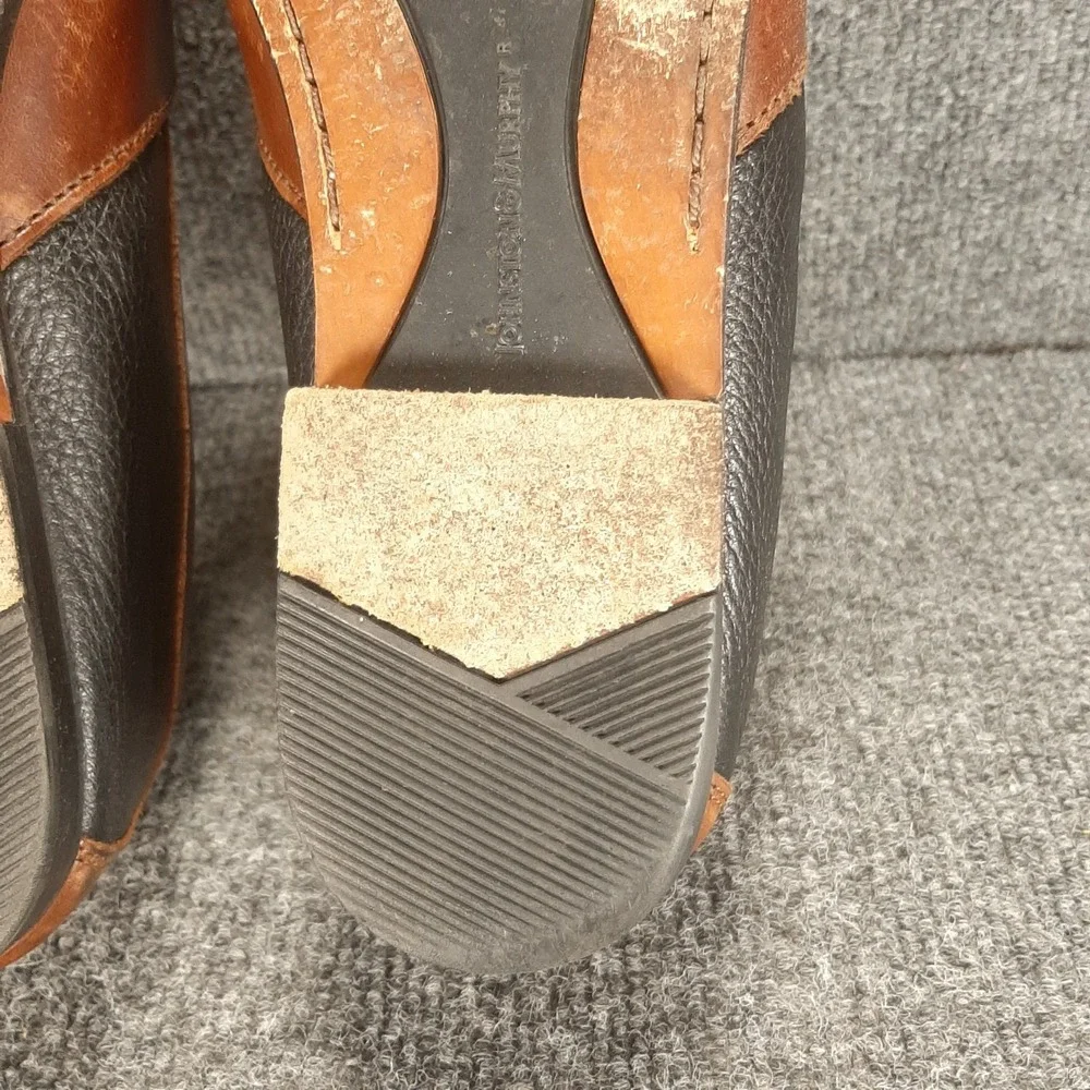 VTG Johnston Murphy Made in Italy Two Tone Kiltie Tassel Loafers Mens 11N Dress